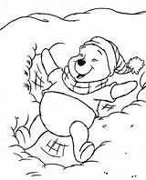 Coloring Pooh Winnie Pages Christmas Printable Popular sketch template