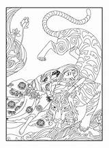 Coloring Pages Japanese Adults Tiger Japan Celine Blossom Cherry Adult Print Drawing Printable Intricate Zentangle Céline Dragon Planche Ranma Rumiko sketch template