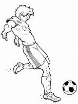 Futebol Soccer Futbol Giocatore Colorear 7i Immagine Colorare Menino Homem Campo sketch template