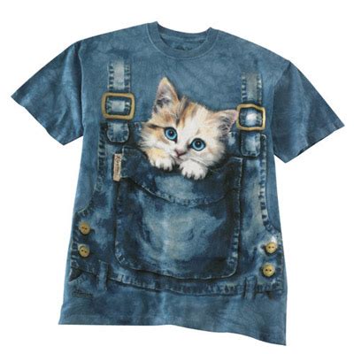 kitty overalls adult tee  added touch