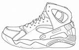 Coloring Shoes Jordan Nike Shoe Tennis Popular sketch template