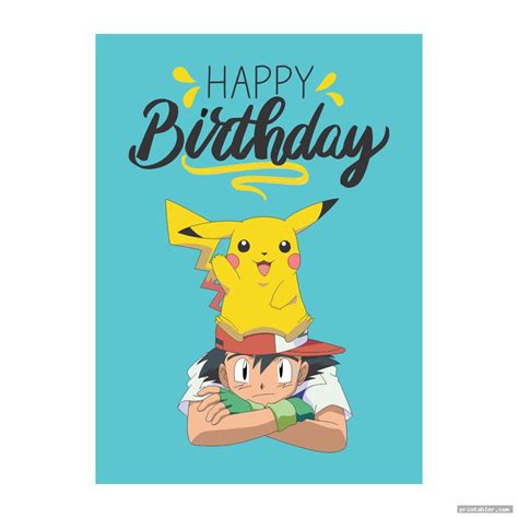 pokemon birthday card printable    hands  amazing