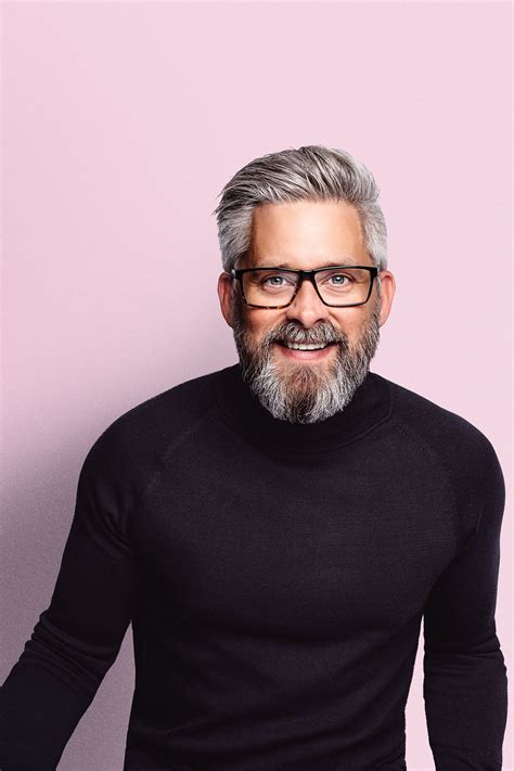 Model Swede Grey Hair 40 Beard Man Male Manly Fit Over 40