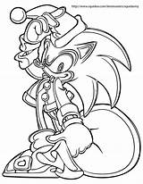 Coloring Pages Sonic Hedgehog Christmas Colouring Squid Army sketch template