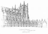 Cathedral Canterbury Drawings sketch template