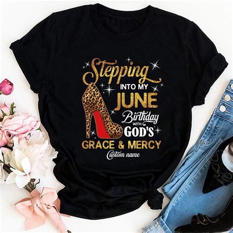 Custom June Birthday Shirt For Women Personalized June Birthday Shirt