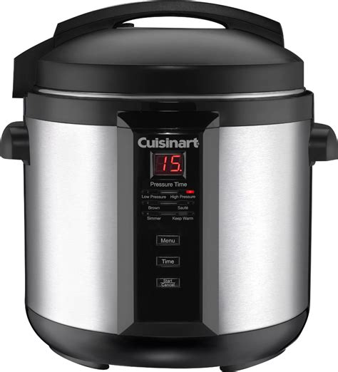 cuisinart  quart pressure cooker brushed stainless steel cpc