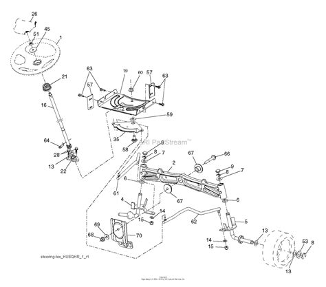 husqvarna ythk    parts diagram  steering
