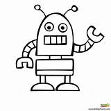 Robot Coloring Pages Robots Kids Simple Drawing Colouring Print Draw Printable Outline Lego Clipart Beep Color Kiddycharts Easy Para Clip sketch template