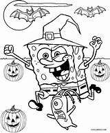Coloring Pages Spongebob Halloween Kids Printable Cool2bkids sketch template