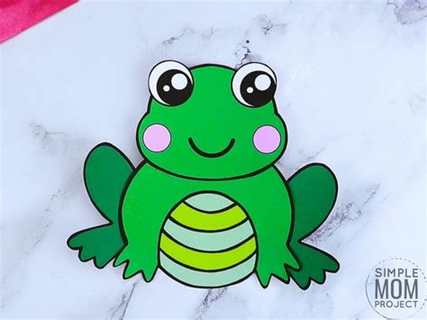 printable frog craft template simple mom project