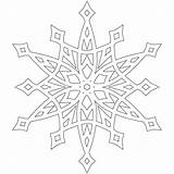 Coloring Pages Snowflake Snowflakes Christmas Half Color Template Mandala Stencil Pattern Choose Board sketch template