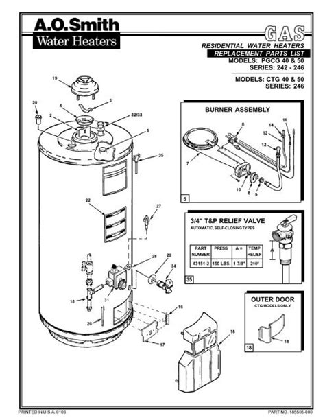 ao smith water heater manual   gal