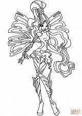 Winx Layla Sirenix Flora Kolorowanka Believix Supercoloring Ausmalbild Kolorowanki Enchantix Druku Kostenlos Colorings Silhouettes sketch template
