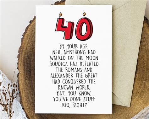 funny 40th birthday card printable 40th birthday t for men etsy