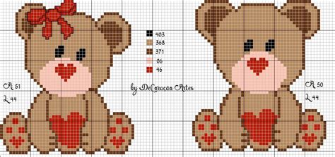 urso apaixonado coracao love amor ponto cruz ursinhos urso ponto cruz kits de ponto cruz