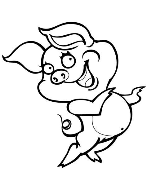 outline   pig coloring home
