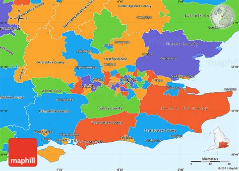 political simple map  south east