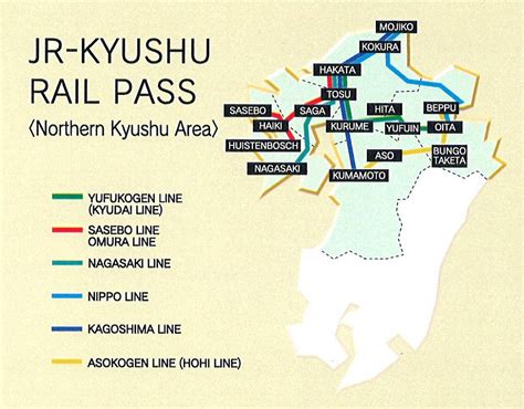 Jr Kyushu Rail Pass For All Jr Railway Lines In The Northern Kyushu