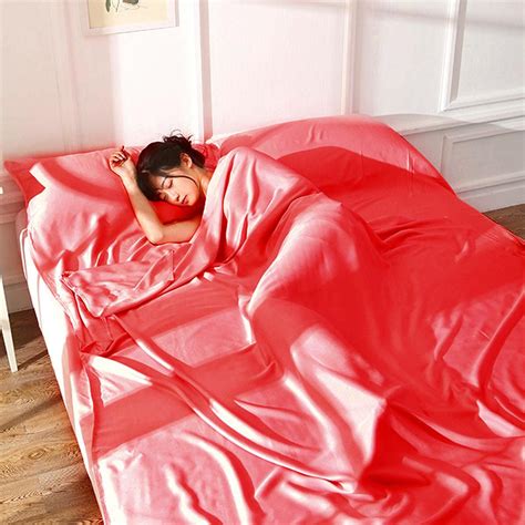 cotton double sleeping bag sleep sack anti mite bed sheet liner for