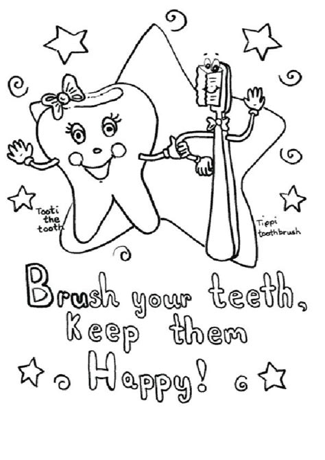 print coloring image momjunction dental kids dental health week