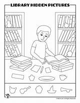 Library Activities Printable Kids Activity Sheets Hidden Print Woojr Pages Choose Board sketch template