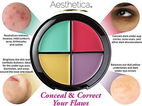 aesthetica color correcting cream concealer wheel palette conceal