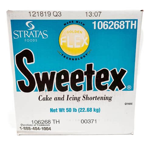 sweetex  ratio shortn  lbs mia cake house