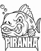 Piranha Coloring Petey sketch template