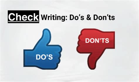 writing  check dos  donts thingsmenbuycom