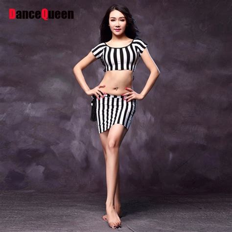 Buy 2018 Hot Belly Dance Dress Sex Black Zebra Tops