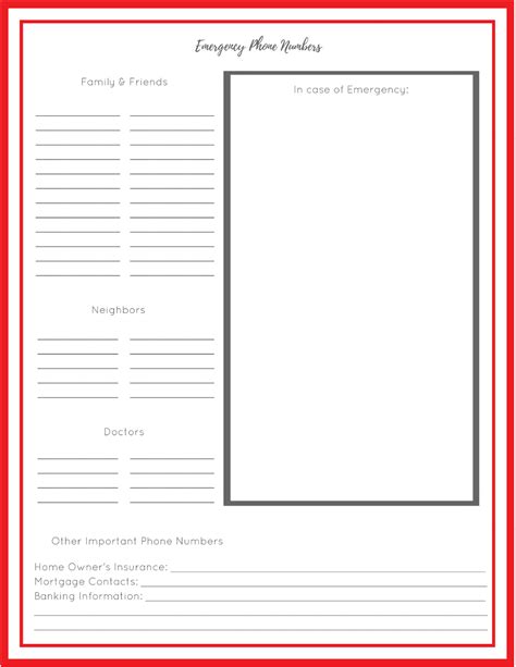 build  emergency grab  binder  printables