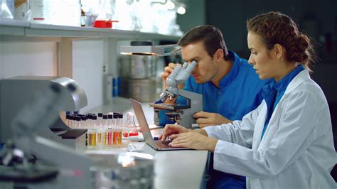 scientist team working  lab laboratory stock footage sbv