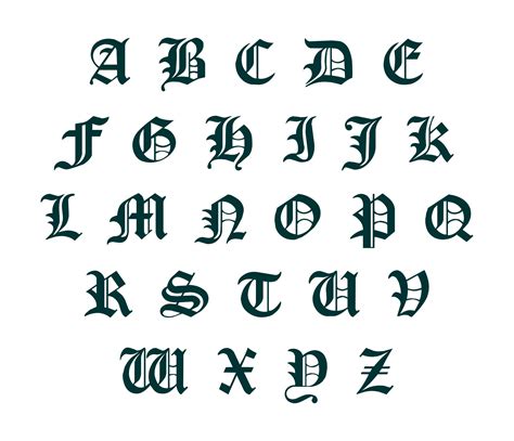english calligraphy alphabets