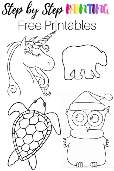 animal coloring page   words step  step painting