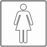 Outline Clipart Woman Person Sign Girl Bathroom Female Signs Restroom Womens Room Clip Symbol Template Cliparts Girls Printable Wonder Women sketch template