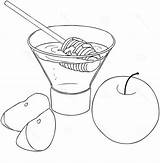 Coloring Honey Apple Eat sketch template