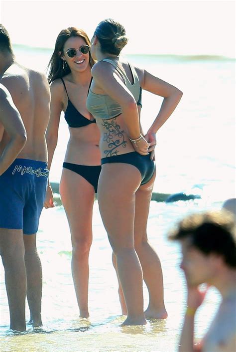 Olympia Valance Bikini Candids At Beach Bar In Mykonos