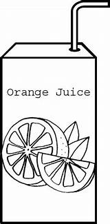 Orange Coloring Juice Pages Box Fruit Drink Ready Kids sketch template