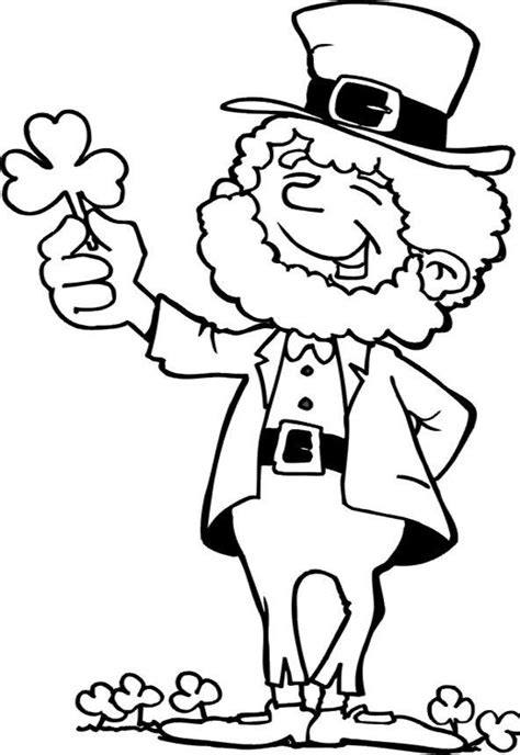 printable leprechaun coloring pages coloring home