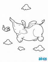 Elephant Coloring Flying Pages Balloon Color Drawing Getdrawings Animal Animals Wild sketch template