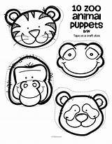 Zoo Animal Puppet Animals Template Finger Puppets Stick Preschool Theme Activities Craft Monkey Color Templates Printables Kids Activity Kidsparkz Coloring sketch template