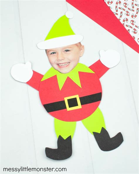 mix  match paper elf craft  printable template messy