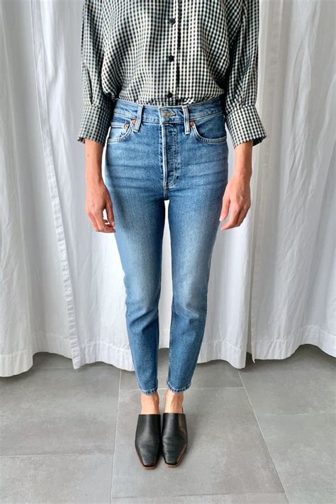 Re Done 90s High Rise Ankle Crop Jeans Mid Garmentory