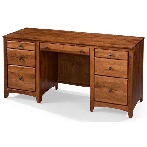 archbold furniture modular home office  drawer double pedestal desk
