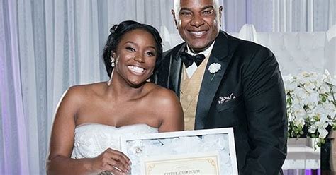 bride gives dad certificate of purity on wedding day popsugar love and sex