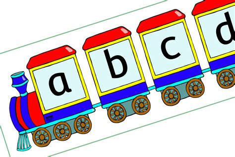 steam train alphabet early years eyfs printable resource