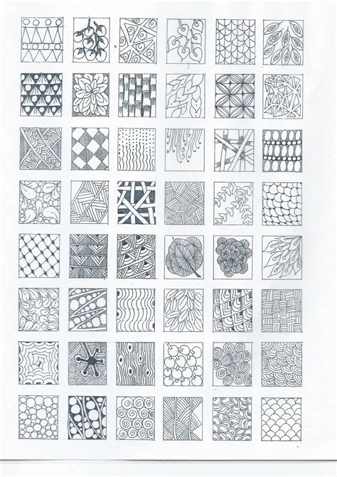 simple zentangles patterns