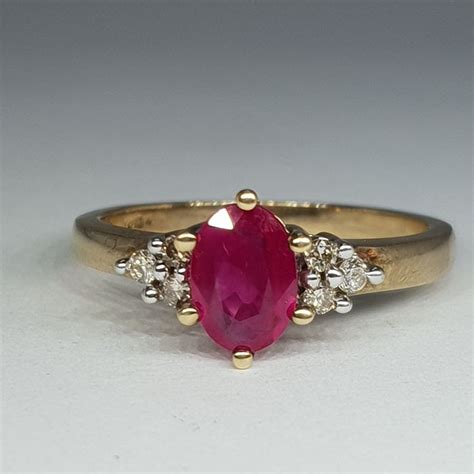 kt gelbgold ring rubin diamanten catawiki