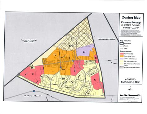 borough zoning map elverson borough